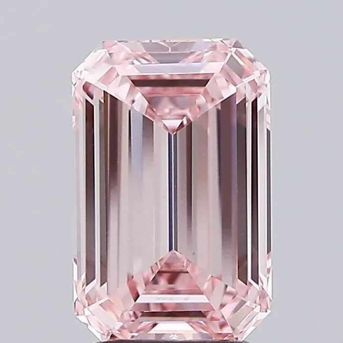 2.83ct Emerald Lab Grown Diamond (Colour Fancy Intense Pink, Clarity VVS2, IGI Certified)