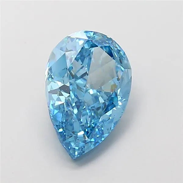2.83ct Pear Lab Grown Diamond (Colour Fancy Vivid Blue, Clarity VS1, IGI Certified)