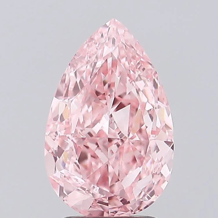2.83ct Pear Lab Grown Diamond (Colour Fancy Vivid Pink, Clarity IF, IGI Certified)
