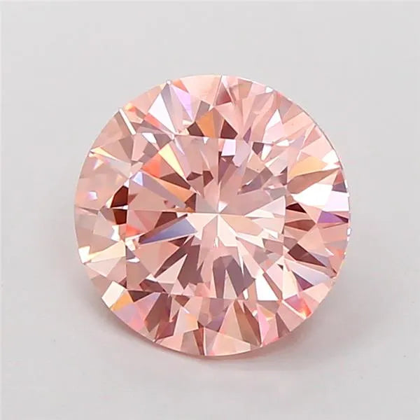 2.83ct Round Lab Grown Diamond (Colour Fancy Vivid Pink, Clarity VS1, Cut EX, IGI Certified)