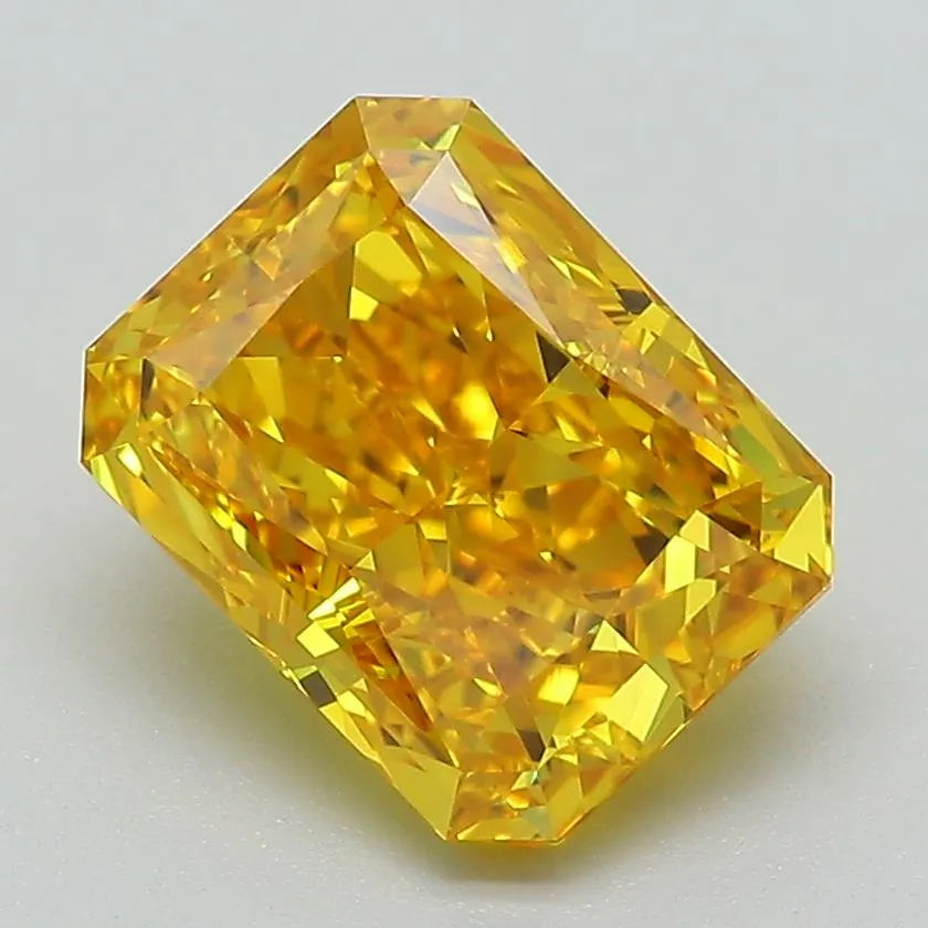 2.84ct Radiant Lab Grown Diamond (Colour Fancy Vivid Yellow, Clarity VS1, IGI Certified)