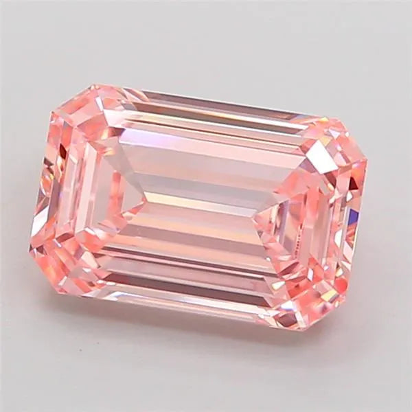 2.85ct Emerald Lab Grown Diamond (Colour Fancy Intense Pink, Clarity VVS2, IGI Certified)