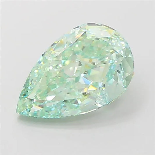 2.87ct Pear Lab Grown Diamond (Colour Fancy Vivid Green, Clarity VVS1, IGI Certified)