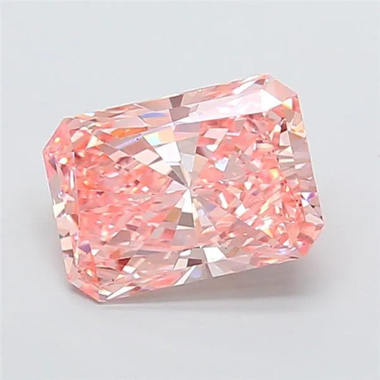 2.87ct Radiant Lab Grown Diamond (Colour Fancy Vivid Pink, Clarity VS1, IGI Certified)