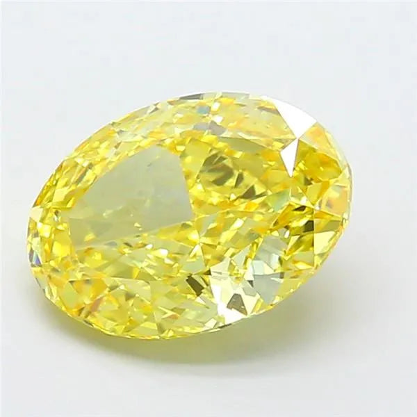 2.88ct Oval Lab Grown Diamond (Colour Fancy Intense Yellow, Clarity VVS2, IGI Certified)