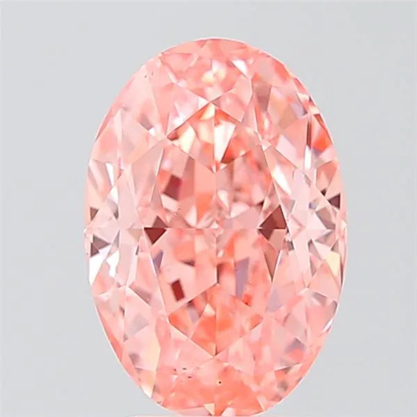 2.89ct Oval Lab Grown Diamond (Colour Fancy Vivid Pink, Clarity VS1, IGI Certified)