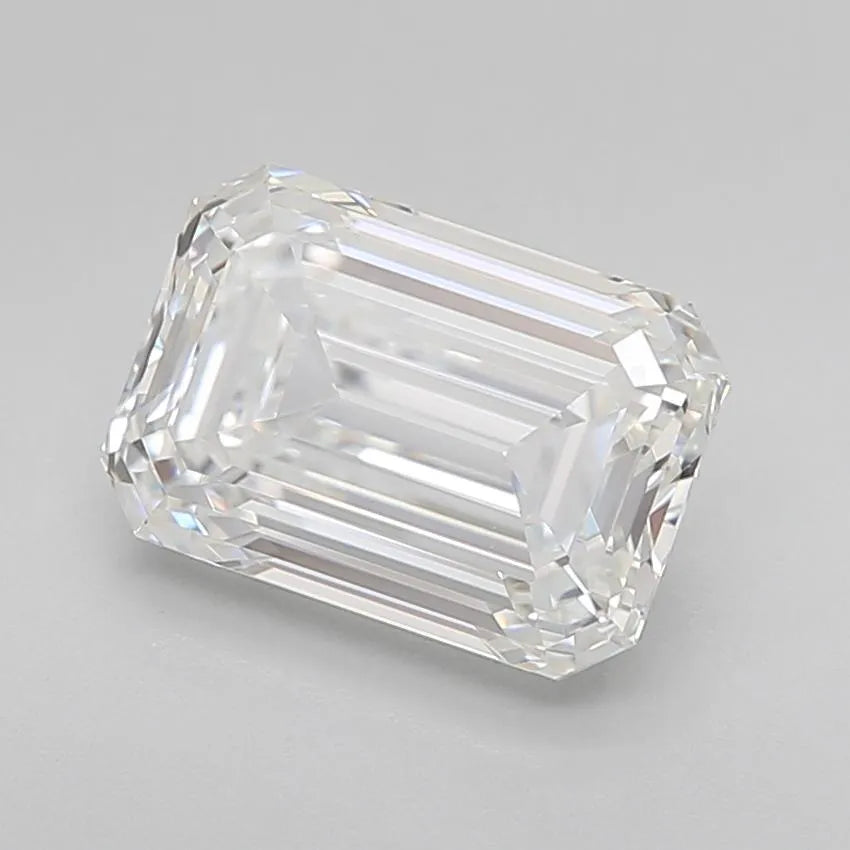 2.90ct Emerald Lab Grown Diamond (Colour F, Clarity IF, Cut EX, IGI Certified)