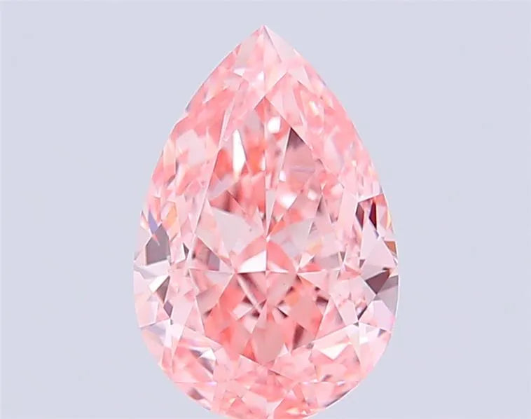 2.90ct Pear Lab Grown Diamond (Colour Fancy Intense Pink, Clarity VVS2, IGI Certified)