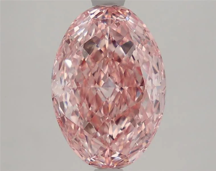 2.91ct Oval Lab Grown Diamond (Colour Fancy Intense Pink, Clarity VVS2, IGI Certified)