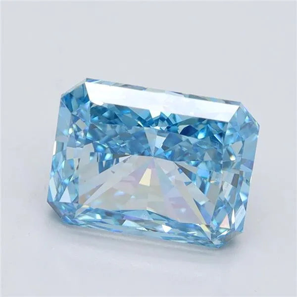 2.91ct Radiant Lab Grown Diamond (Colour Fancy Vivid Blue, Clarity VS1, IGI Certified)