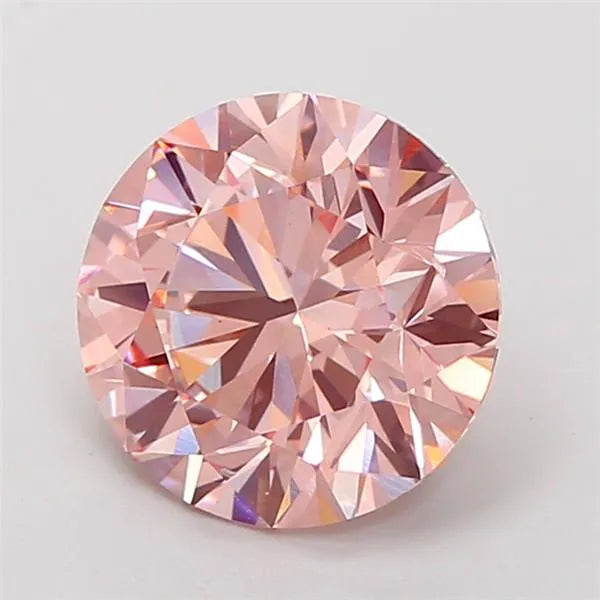 2.91ct Round Lab Grown Diamond (Colour Fancy Intense Pink, Clarity VVS2, Cut ID, IGI Certified)