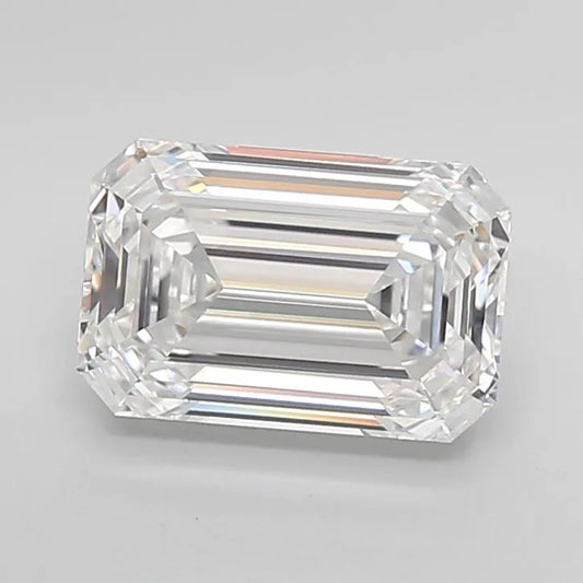 2.92ct Emerald Lab Grown Diamond (Colour D, Clarity IF, Cut EX, IGI Certified)