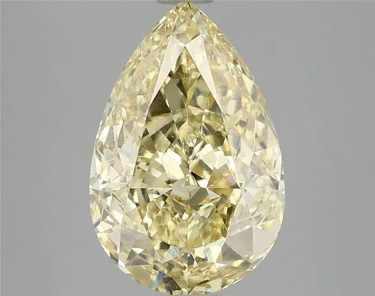 2.92ct Pear Lab Grown Diamond (Colour Fancy Vivid Yellow, Clarity VS1, IGI Certified)