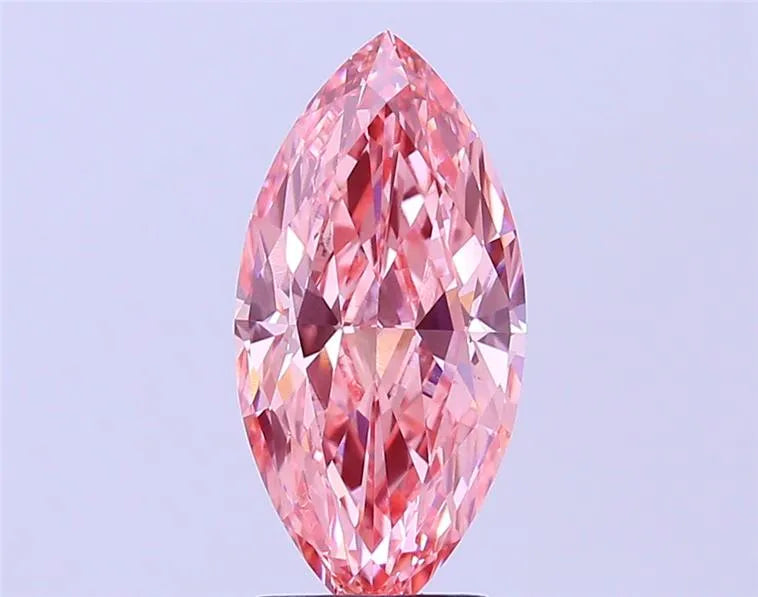 2.93ct Marquise Lab Grown Diamond (Colour Fancy Vivid Pink, Clarity VS1, IGI Certified)