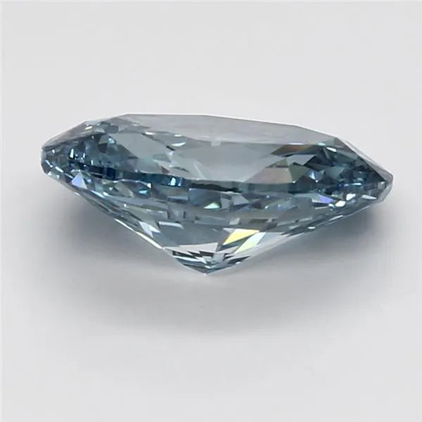 2.93ct Oval Lab Grown Diamond (Colour Fancy Vivid Blue, Clarity VVS2, IGI Certified)