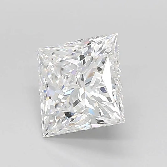 2.93ct Princess Lab Grown Diamond (Colour D, Clarity IF, Cut EX, IGI Certified)