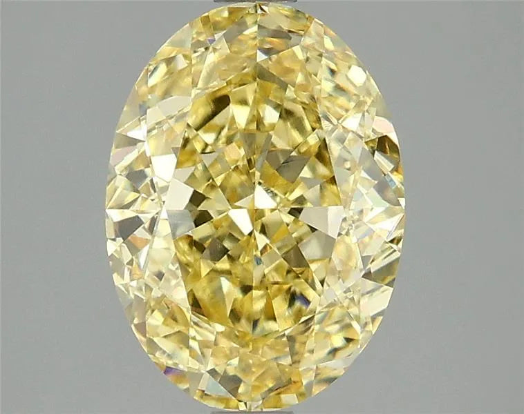 2.94ct Oval Lab Grown Diamond (Colour Fancy Intense Yellow, Clarity VS1, IGI Certified)