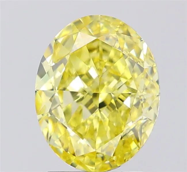 2.94ct Oval Lab Grown Diamond (Colour Fancy Intense Yellow, Clarity VS1, IGI Certified)