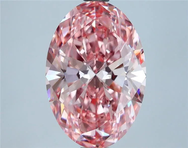 2.94ct Oval Lab Grown Diamond (Colour Fancy Vivid Pink, Clarity VS2, IGI Certified)