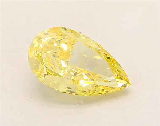 2.94ct Pear Lab Grown Diamond (Colour Fancy Vivid Yellow, Clarity VVS2, IGI Certified)