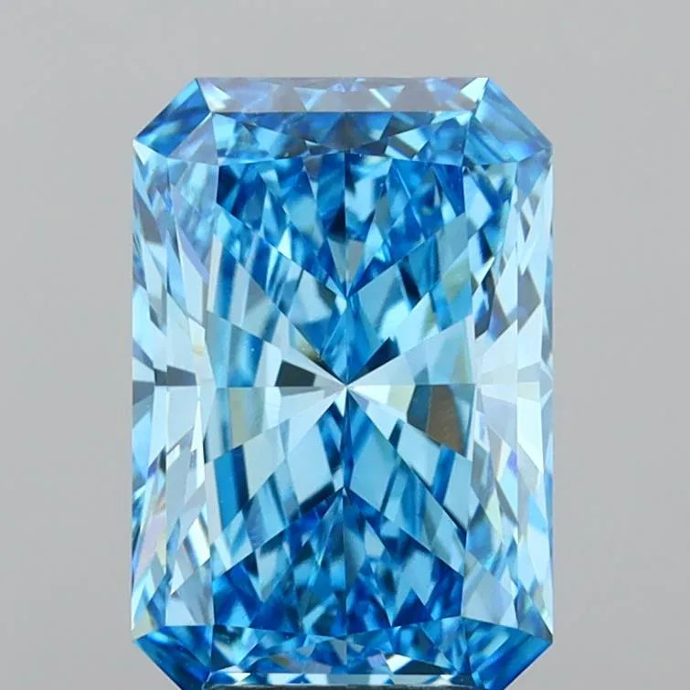 2.94ct Radiant Lab Grown Diamond (Colour Fancy Vivid Blue, Clarity VVS2, IGI Certified)