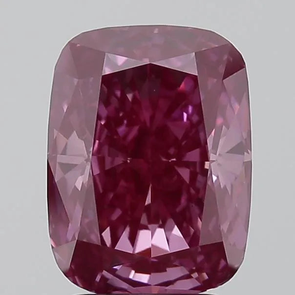 2.95ct Cushion modified Lab Grown Diamond (Colour Fancy Vivid Pink, Clarity VS1, IGI Certified)