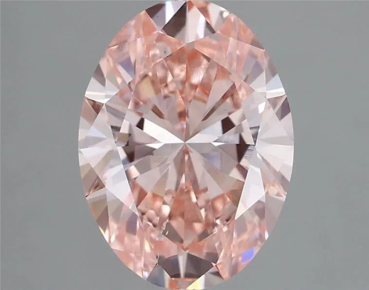 2.95ct Oval Lab Grown Diamond (Colour Fancy Vivid Pink, Clarity VS1, IGI Certified)