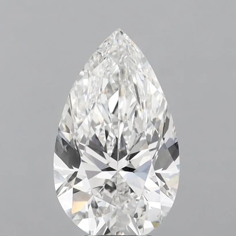 2.95ct Pear Lab Grown Diamond (Colour E, Clarity VVS2, IGI Certified)