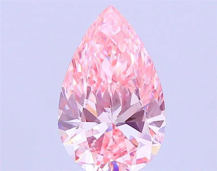 2.95ct Pear Lab Grown Diamond (Colour Fancy Vivid Pink, Clarity VS1, IGI Certified)