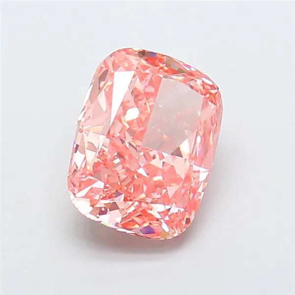 2.96ct Cushion modified Lab Grown Diamond (Colour Fancy Vivid Pink, Clarity VS2, IGI Certified)