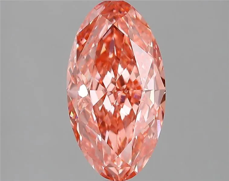 2.97ct Oval Lab Grown Diamond (Colour Fancy Vivid Pink, Clarity VVS2, IGI Certified)