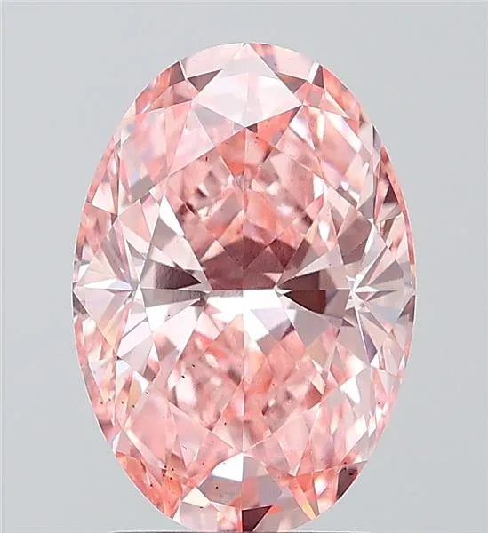 2.98ct Oval Lab Grown Diamond (Colour Fancy Vivid Pink, Clarity VS2, IGI Certified)