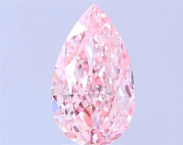 2.98ct Pear Lab Grown Diamond (Colour Fancy Intense Pink, Clarity VS1, IGI Certified)