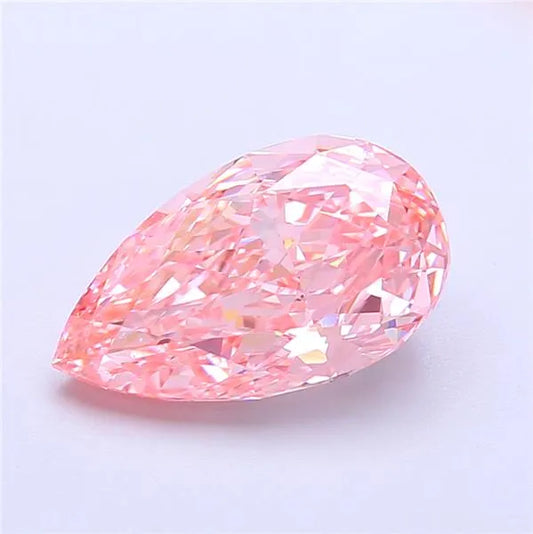 2.98ct Pear Lab Grown Diamond (Colour Fancy Vivid Pink, Clarity VS1, IGI Certified)