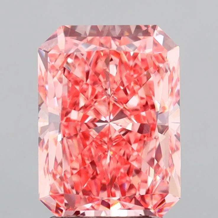 2.98ct Radiant Lab Grown Diamond (Colour Fancy Vivid Pink, Clarity VVS2, IGI Certified)