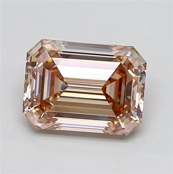 2.99ct Emerald Lab Grown Diamond (Colour Fancy Light Brown, Clarity VS2, IGI Certified)
