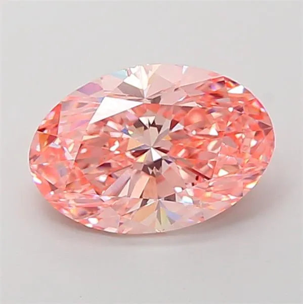 2.99ct Oval Lab Grown Diamond (Colour Fancy Vivid Pink, Clarity VS2, IGI Certified)