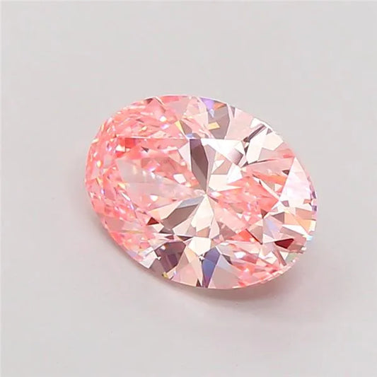 2.99ct Oval Lab Grown Diamond (Colour Fancy Vivid Pink, Clarity VVS2, IGI Certified)