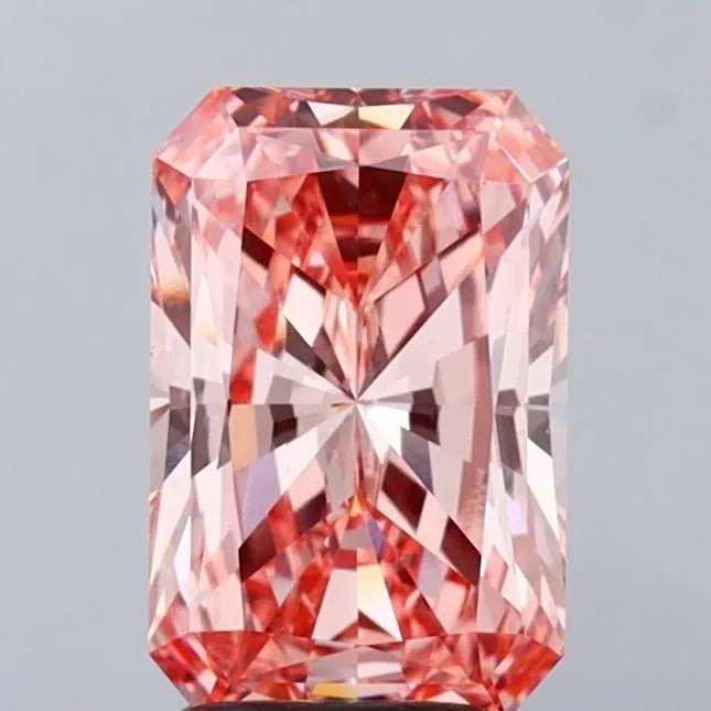 2.99ct Radiant Lab Grown Diamond (Colour Fancy Vivid Pink, Clarity VS1, IGI Certified)