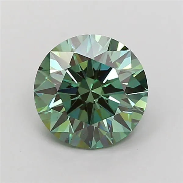 2.55ct Round Lab Grown Diamond (Colour Fancy Vivid Green, Clarity VS1, Cut ID, IGI Certified)