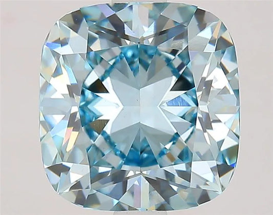 2.93ct Cushion brilliant Lab Grown Diamond (Colour Fancy Intense Blue, Clarity VS1, IGI Certified)