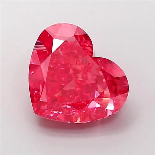 5.04ct Heart Lab Grown Diamond (Colour Fancy Vivid Pink, Clarity VVS2, IGI Certified)