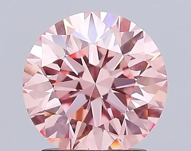 2.04ct Round Lab Grown Diamond (Colour Fancy Intense Pink, Clarity VVS2, Cut EX, IGI Certified)