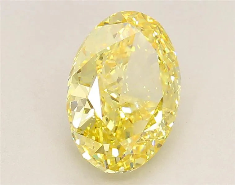 2.64ct Oval Lab Grown Diamond (Colour Fancy Vivid Yellow, Clarity VVS2, IGI Certified)