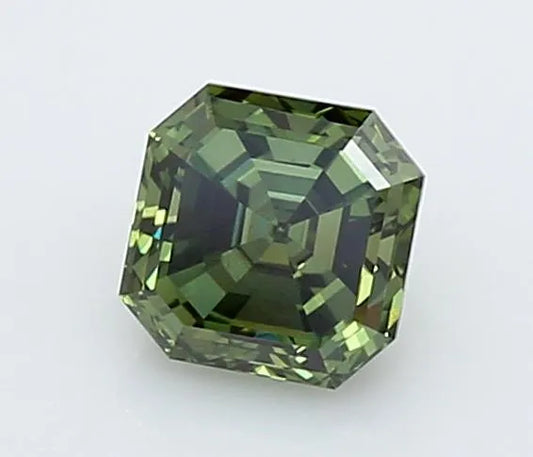 0.51ct Square emerald Lab Grown Diamond (Colour Fancy Vivid Green, Clarity VS1, IGI Certified)
