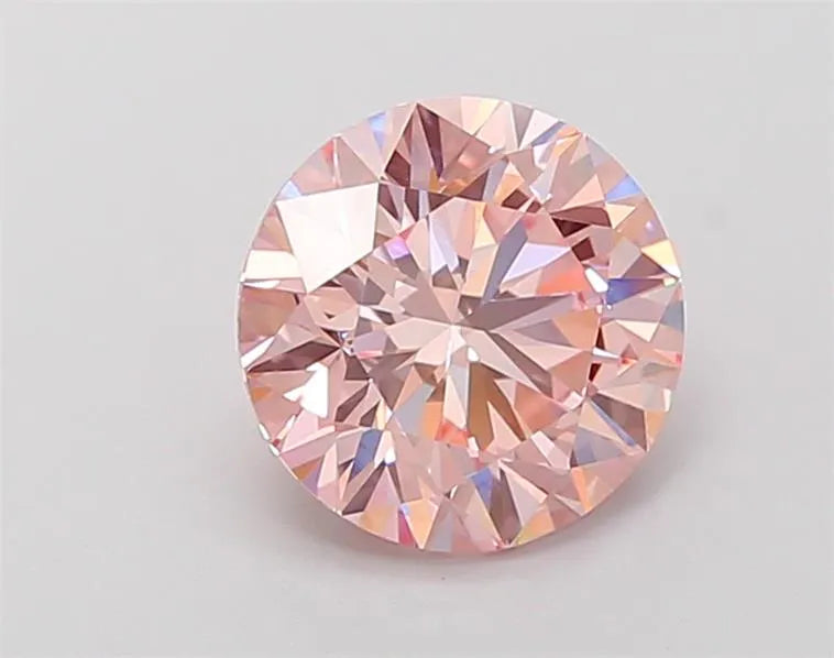2.04ct Round Lab Grown Diamond (Colour Fancy Intense Pink, Clarity VVS2, Cut EX, IGI Certified)