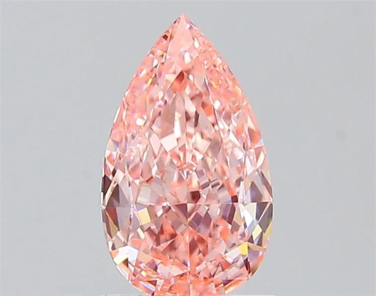 1.05ct Pear Lab Grown Diamond (Colour Fancy Vivid Pink, Clarity VVS2, IGI Certified)