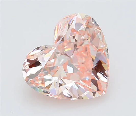 3.62ct Heart Lab Grown Diamond (Colour Fancy Intense Pink, Clarity VVS1, Cut GD, IGI Certified)