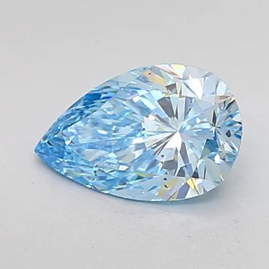 1.50ct Pear Lab Grown Diamond (Colour Fancy Vivid Blue, Clarity SI1, IGI Certified)