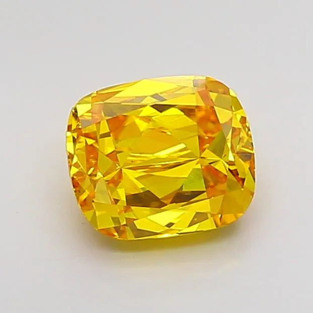 1.51ct Cushion brilliant Lab Grown Diamond (Colour Fancy Vivid Yellow, Clarity VS1, IGI Certified)